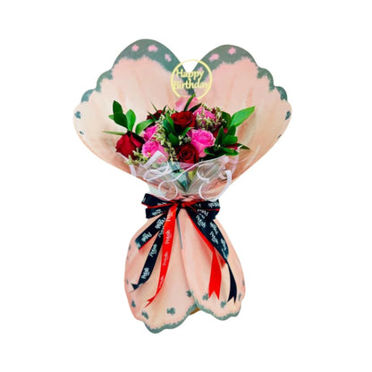 Happy Birthday Butterfly Rose Bouquet - Elegant Flower Gift