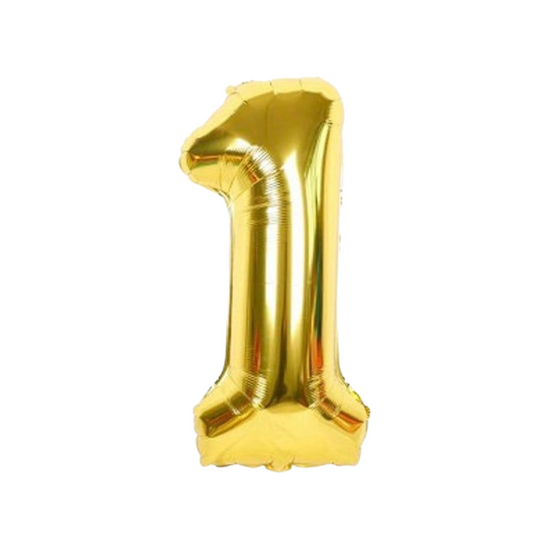 Golden Foil Balloon - Number 1