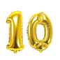 Golden Foil Balloon - Number 10