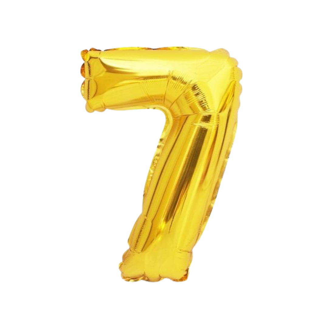 Golden Foil Balloon - Number 7