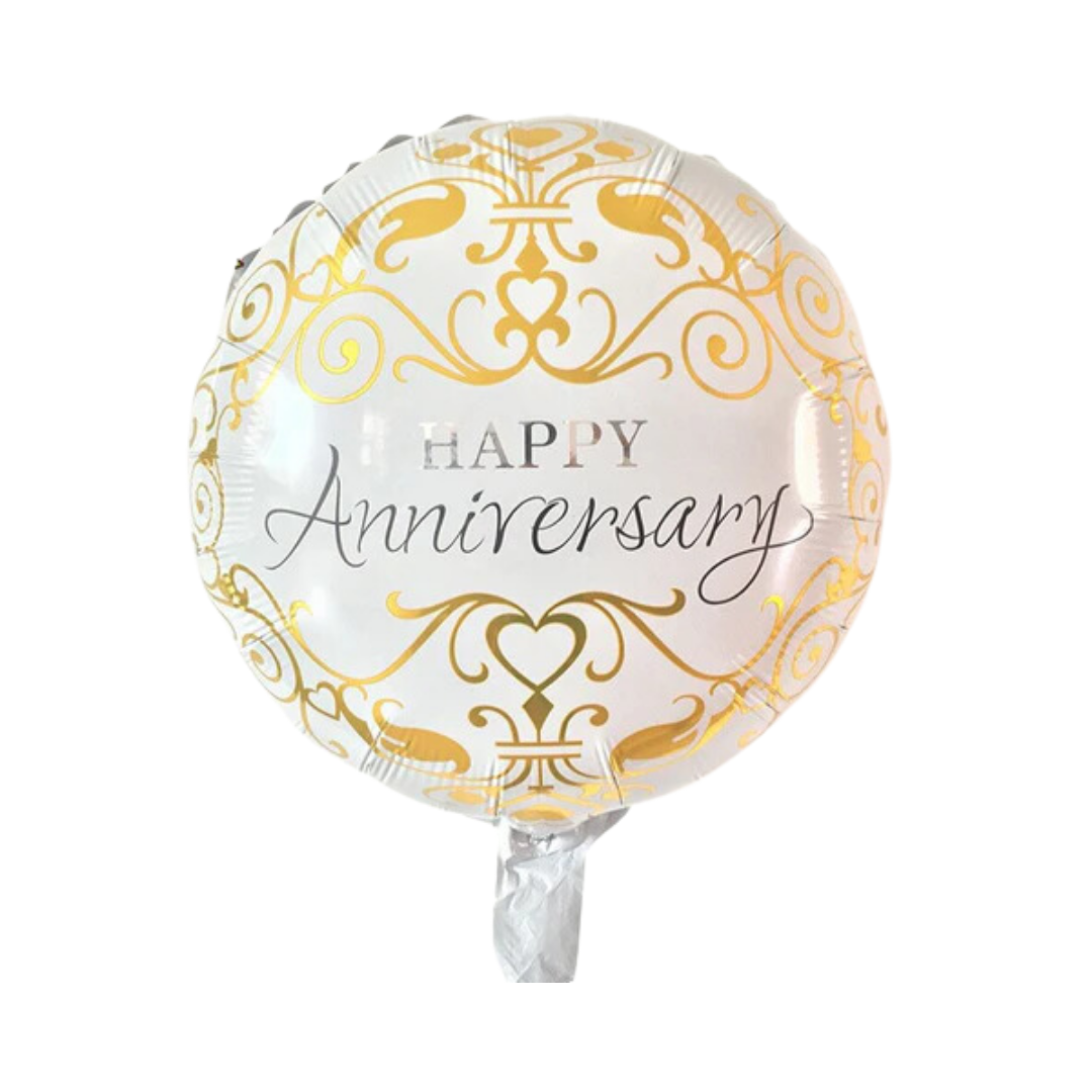 Happy Anniversary Balloon Golden