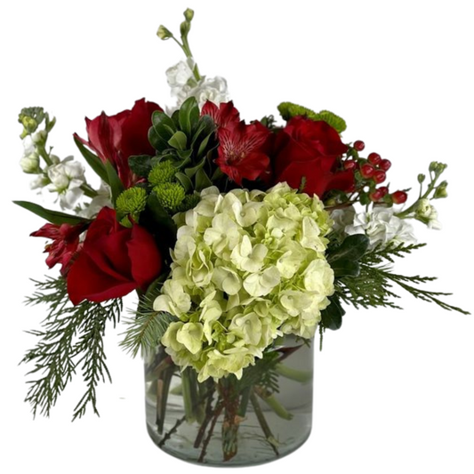 Jingle Blooms Fresh Flower Vase