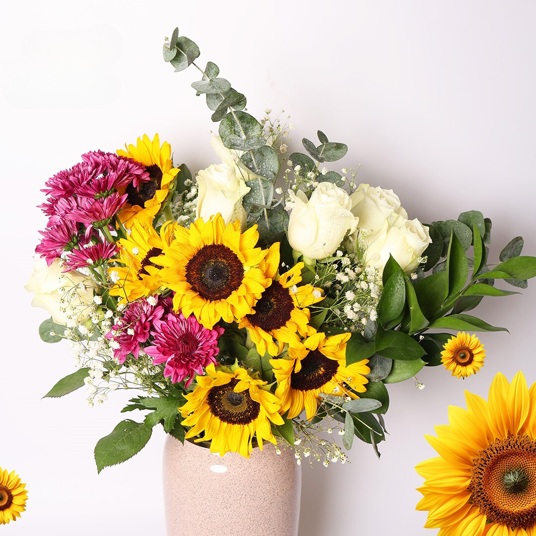 Royal Sunflower Vase