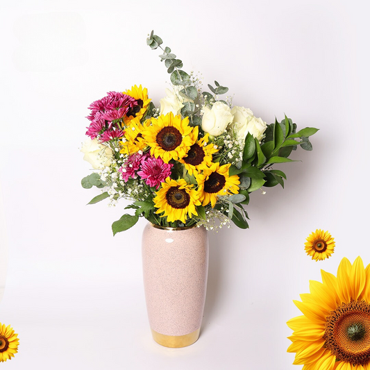 Royal Sunflower Vase