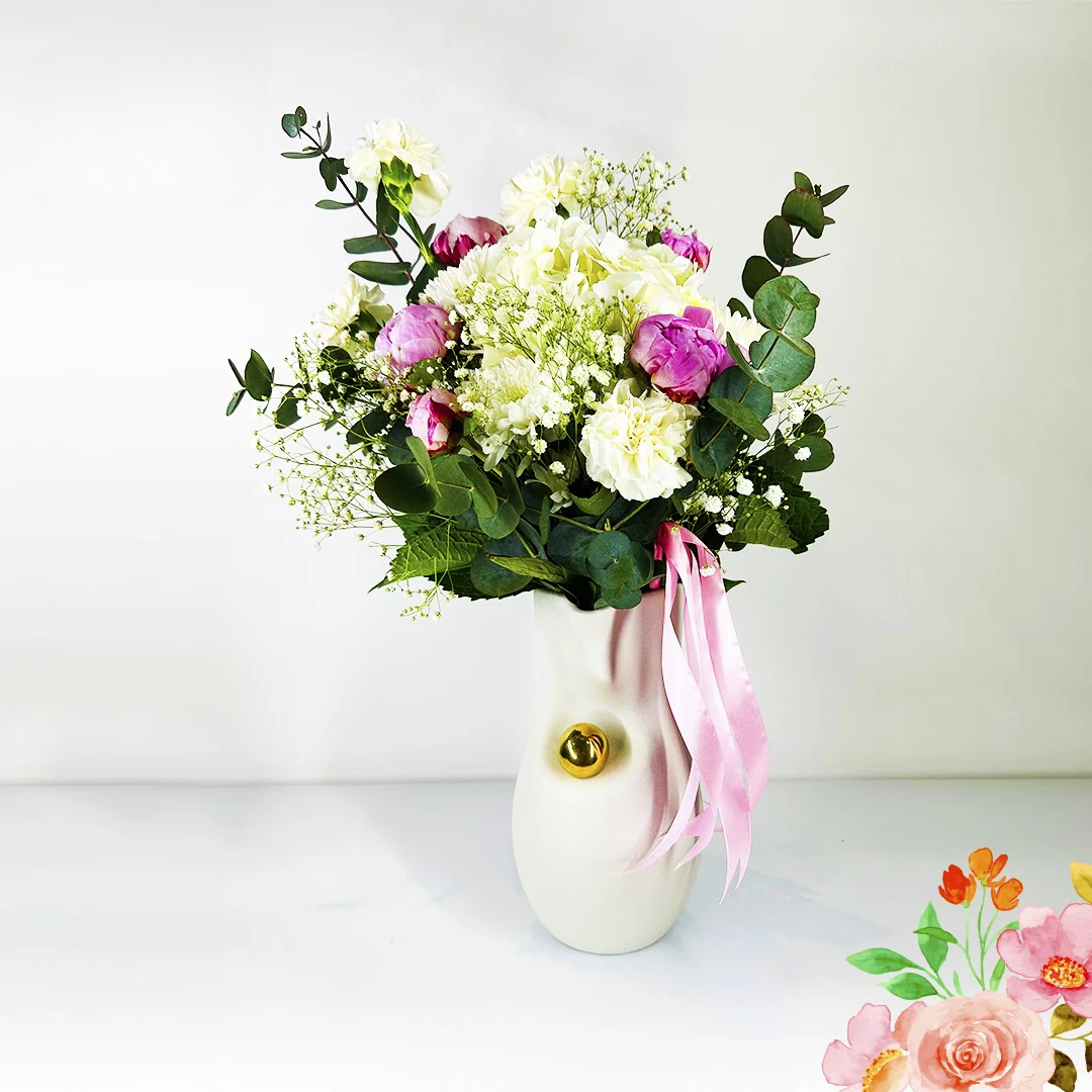 Tranquil Blossom Arrangement Vase