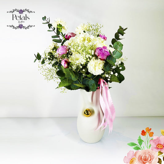 Tranquil Blossom Arrangement Vase