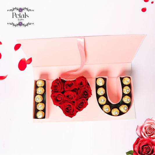 Love in the Box: 8 Roses 15 Chocolates