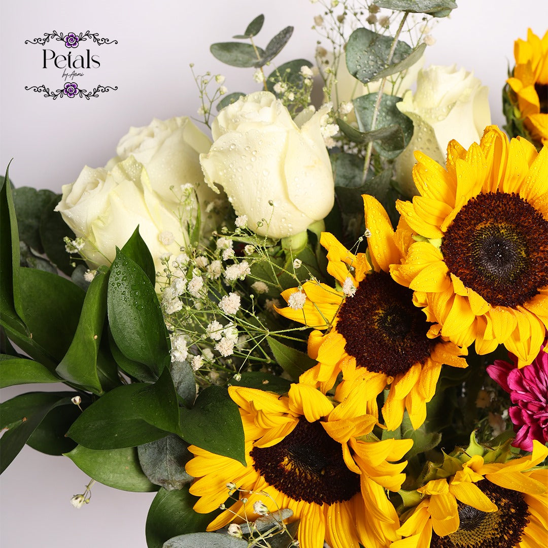 Royal Sunflower Vase