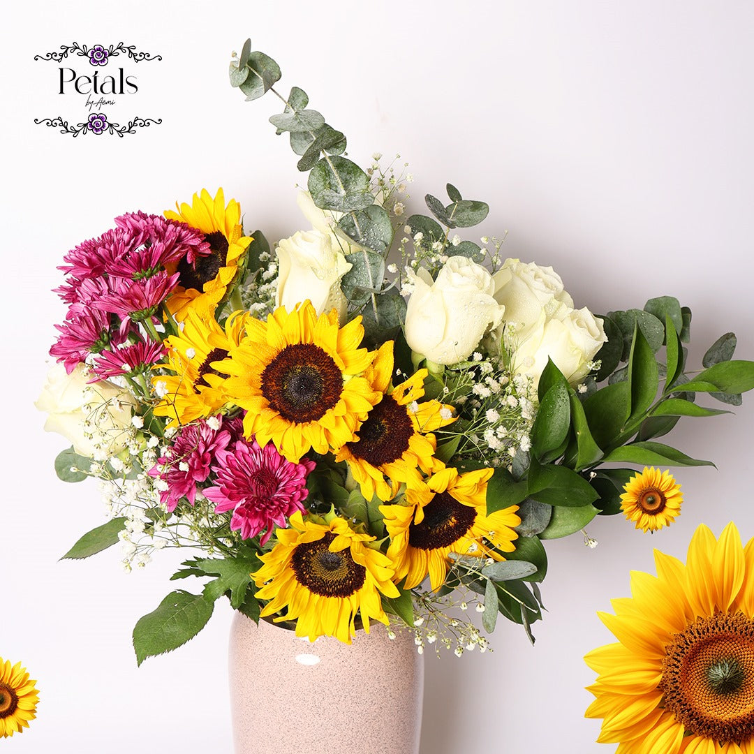 Royal Sunflower Vase