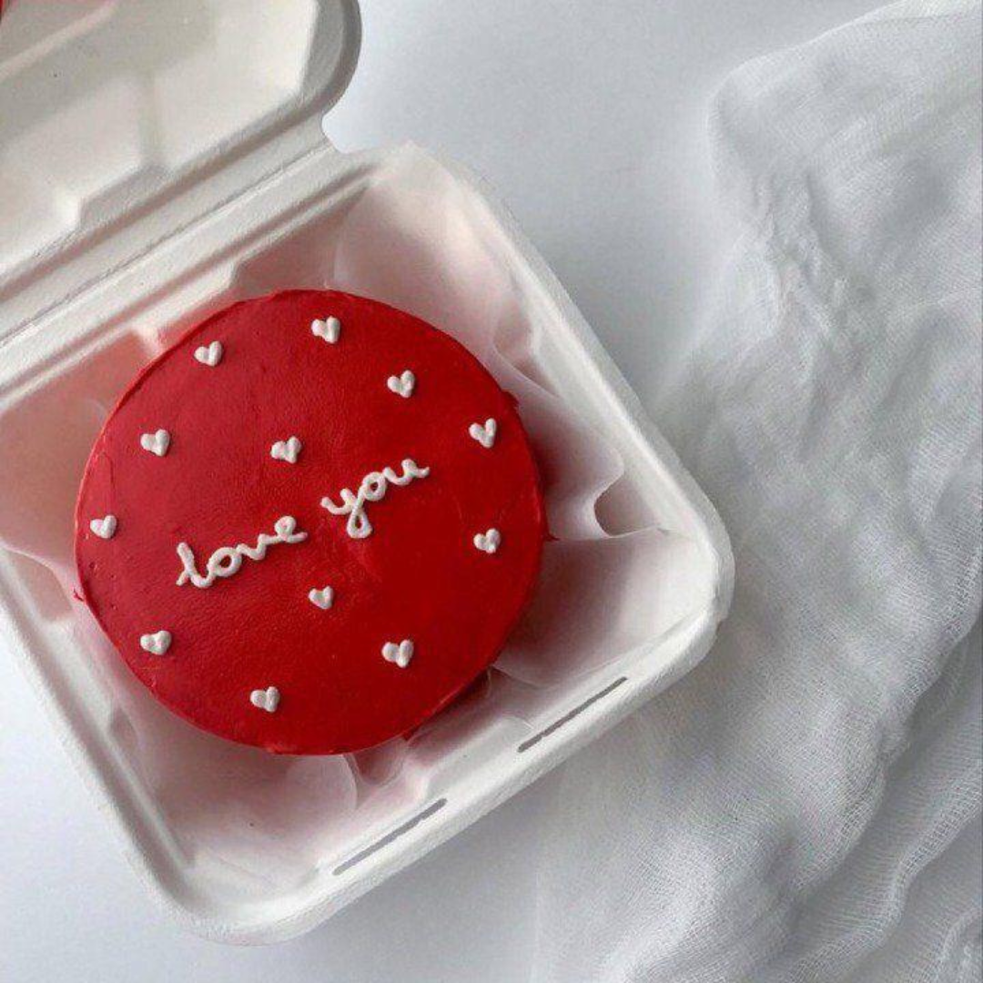 Valentine's Day Love You Hearts Cake